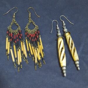 Indigenous Handmade Beaded Earrings Set